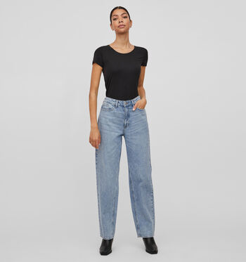 Straight leg jeans blauw