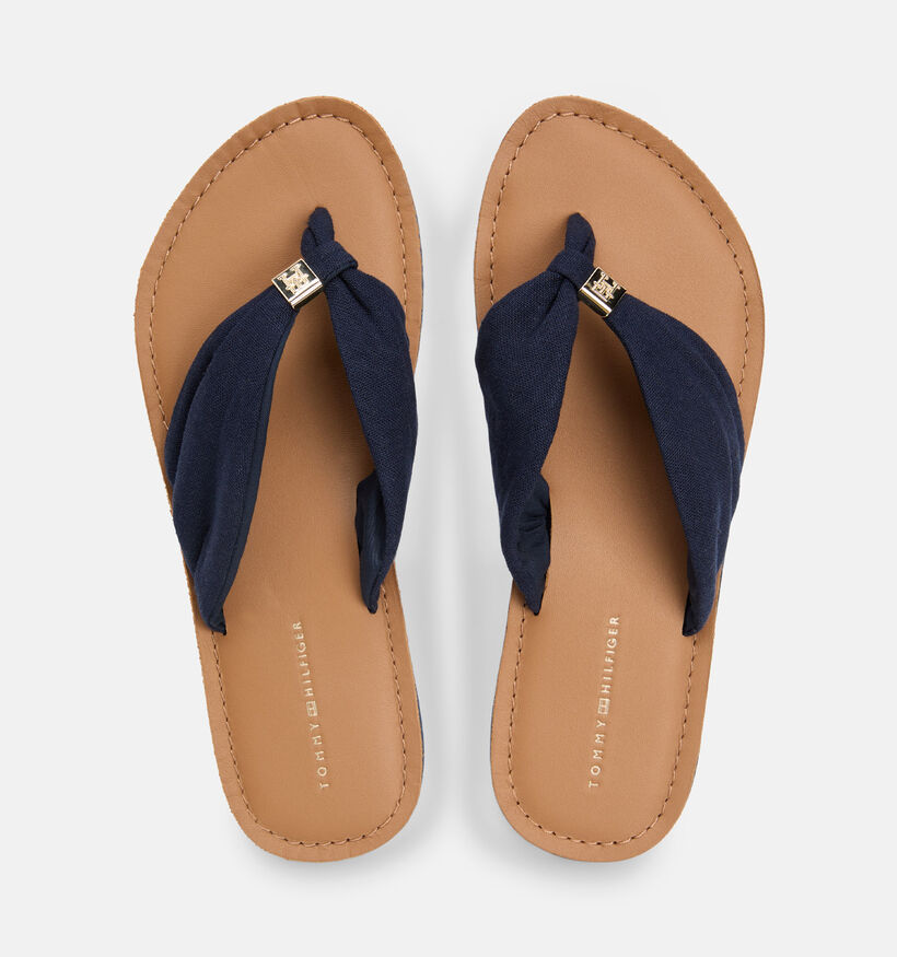 Tommy Hilfiger Ltr Footbed Summer Blauwe Slippers voor dames (368618)
