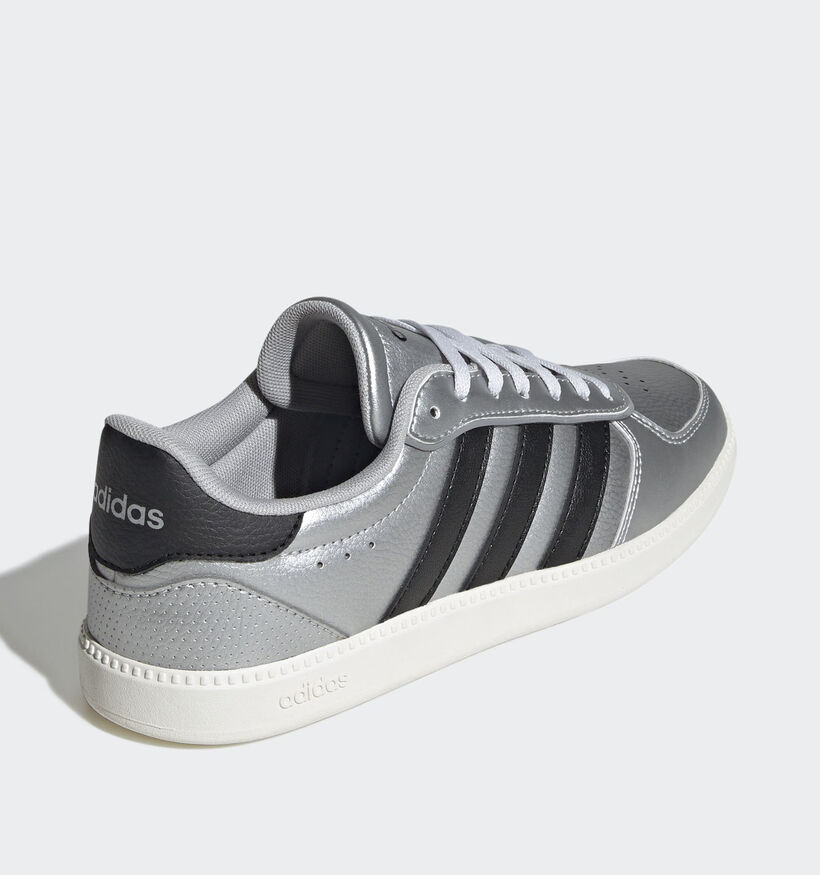 adidas Breaknet Sleek Baskets en Argent/Noir pour femmes (359434) - pour semelles orthopédiques