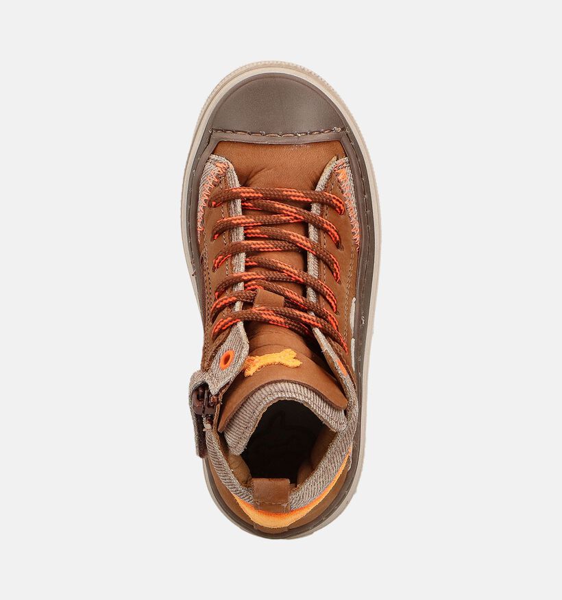 STONES and BONES Laset Chaussures hautes en Cognac pour garçons (362013) - pour semelles orthopédiques