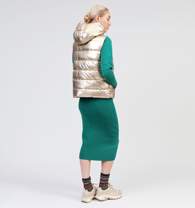 Vero Moda Upsala Gouden Korte gewatteerde bodywarmer voor dames (344072)