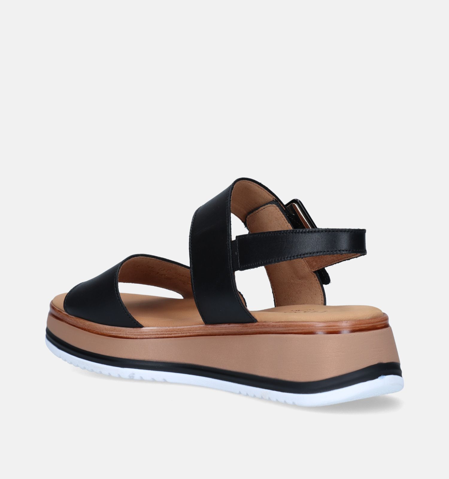 Zwarte sandalen met plateauzool outlet
