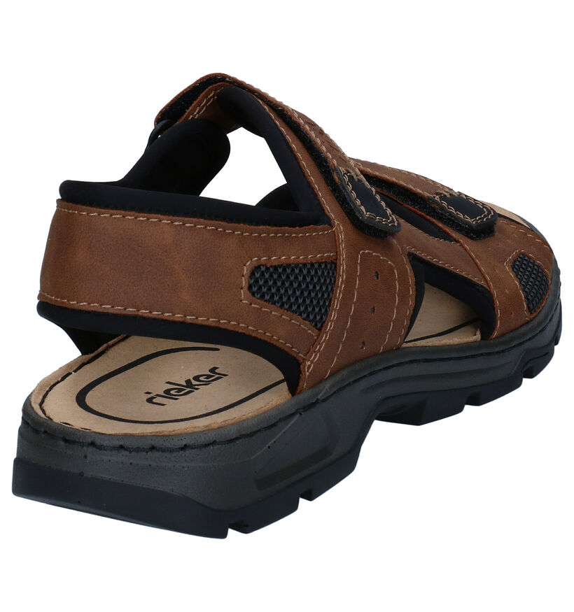 Rieker Zwarte Sandalen in kunstleer (308621)