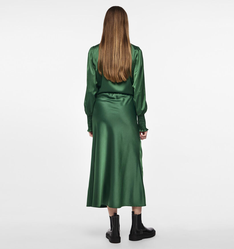 Pieces Norella HW Ankle Groene Satijnen Rok voor dames (339702)
