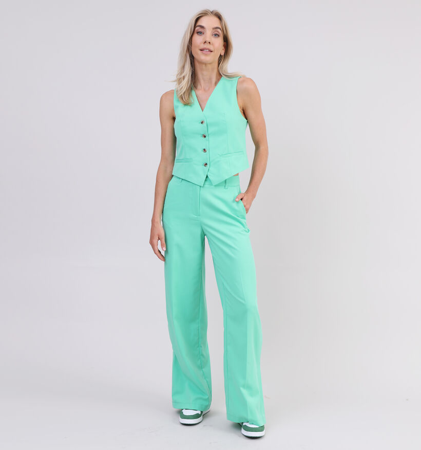 Vero Moda Rikahai Pantalon large en Vert L32 pour femmes (327205)