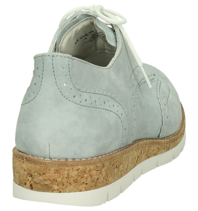 Gabor Optifit Lichtgrijze Oxford Veterschoenen, , pdp