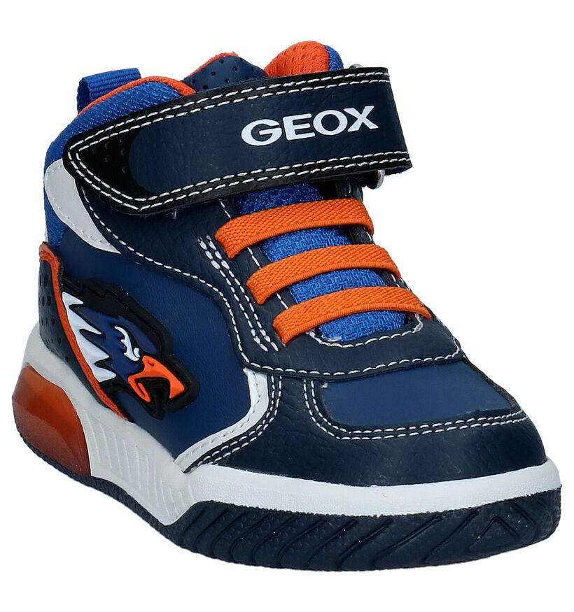 Geox Inek Baskets hautes en Bleu en simili cuir (295097)