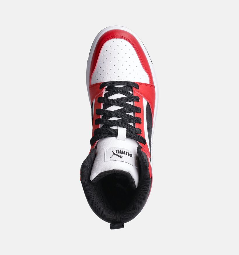 Puma Rebound Baskets montantes en Blanc pour filles, garçons (359217) - pour semelles orthopédiques