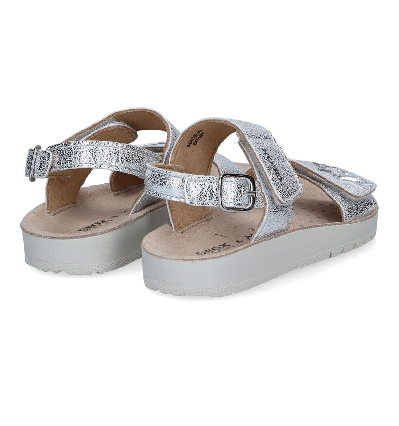 Geox Costarei Sandales en Argent en simili cuir (310999)