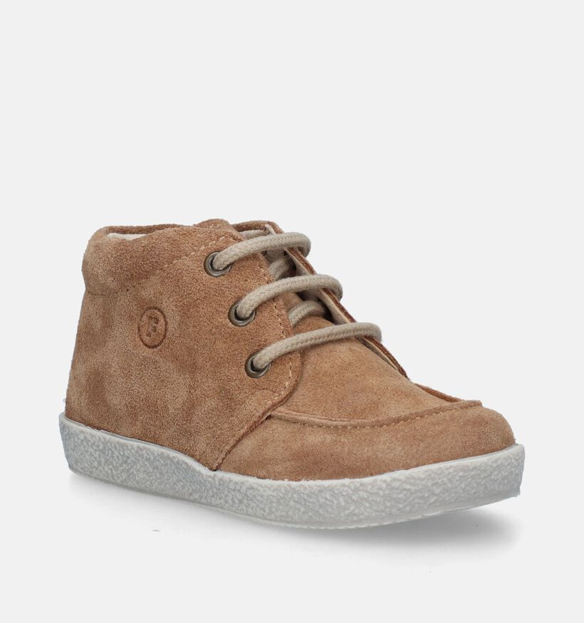 Falcotto Ostrit Suede Chaussures pour bébé en Cognac pour garçons (339417)