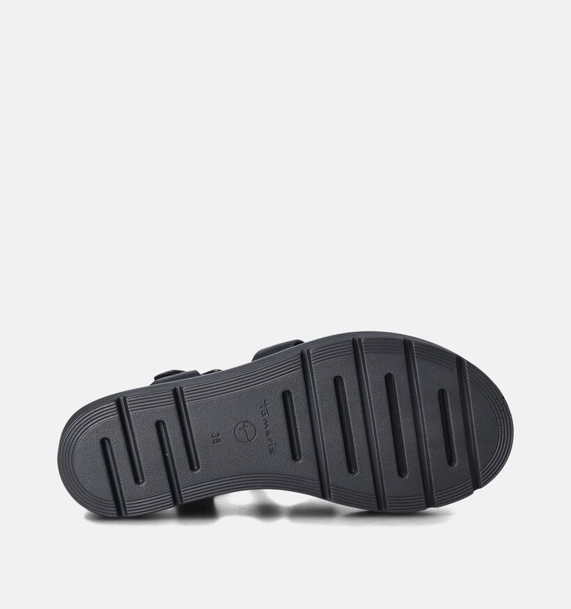 Tamaris Sandales avec talon compensé en Noir pour femmes (356953)