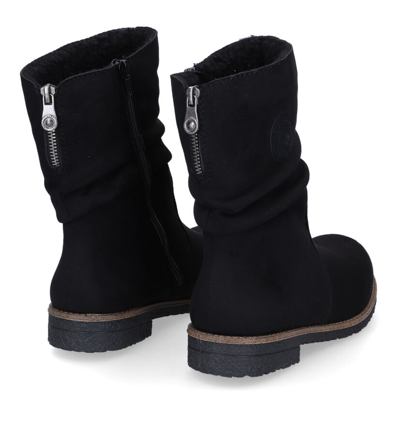 Rieker Bottes courtes en Noir en textile (315890)