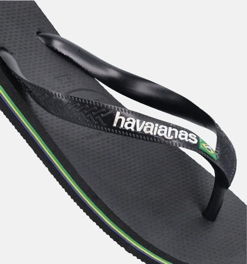 Havaianas Brasil Zwarte Teenslippers voor heren (372999)