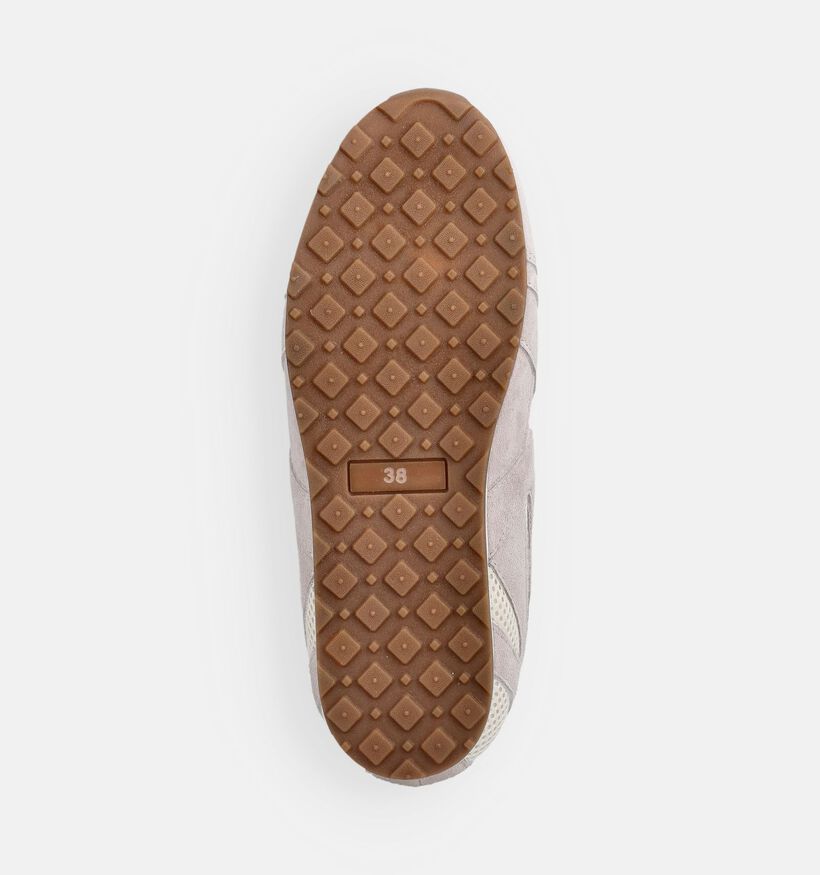 Signatur Baskets en Beige/Taupe pour femmes (373194) - pour semelles orthop&eacute;diques