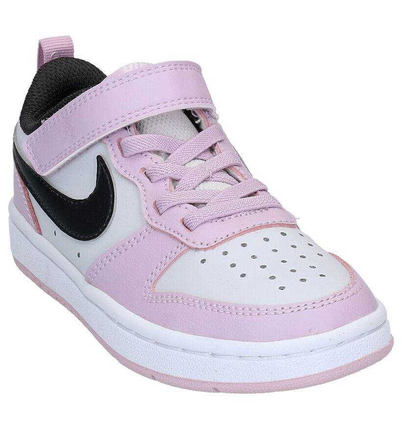 Nike Court Borough Low Baskets en Blanc pour filles, garçons (302140)