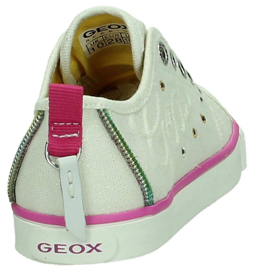 Geox Chaussures slip-on en Blanc en textile (170582)