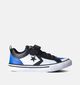 Converse Pro Blaze Strap Leather Easy-On Baskets en Blanc/Blue/Noir pour filles, gar&ccedil;ons (357501)