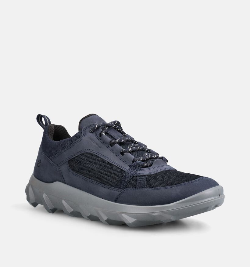 ECCO MX Chaussures &agrave; lacets en Bleu fonc&eacute; pour hommes (369745) - pour semelles orthop&eacute;diques