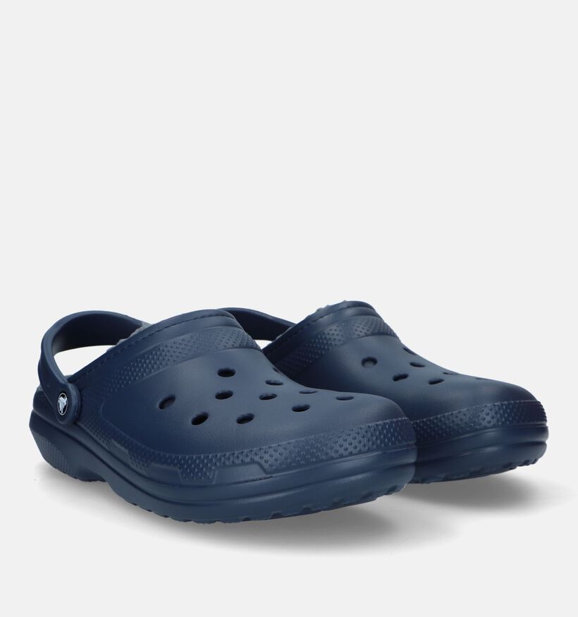 Crocs Classic Lined Nu-pieds en Bleu pour hommes (329657)