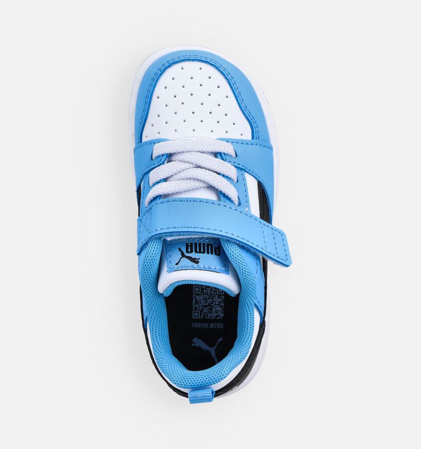 Puma Rebound V6 Lichtblauwe Sneakers voor meisjes, jongens (366637) - geschikt voor steunzolen