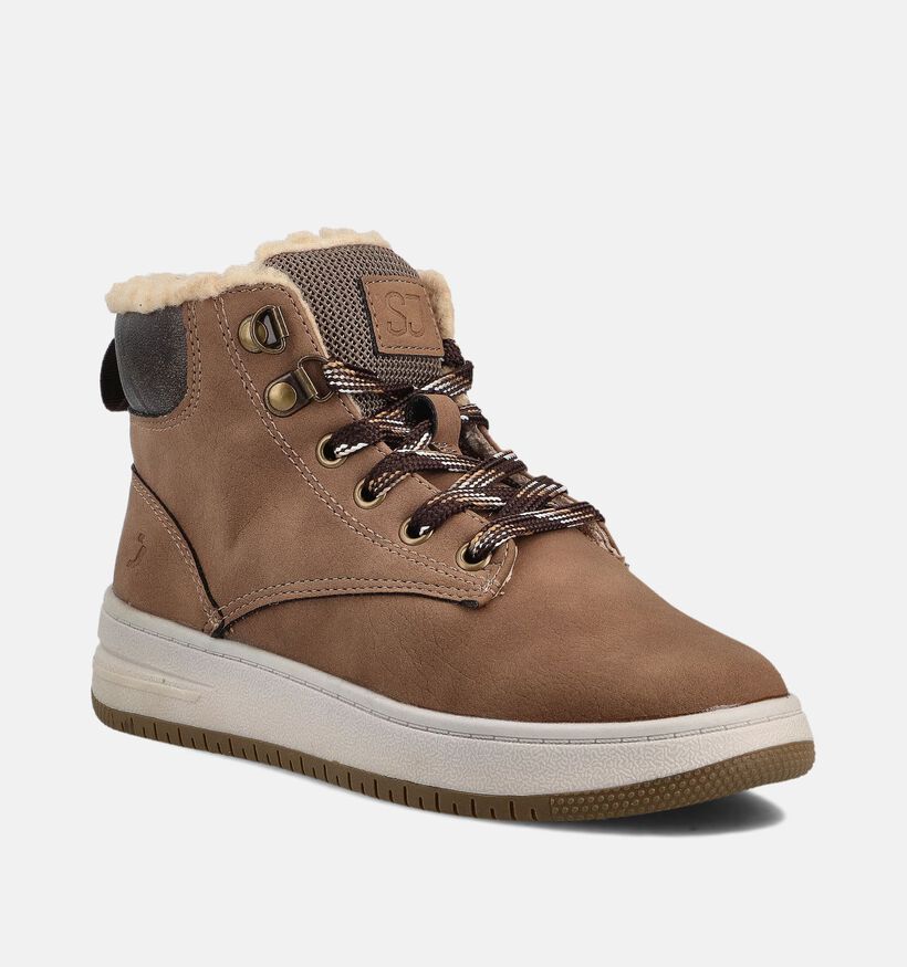 SJ Bruine Bottines voor jongens (363163) - geschikt voor steunzolen