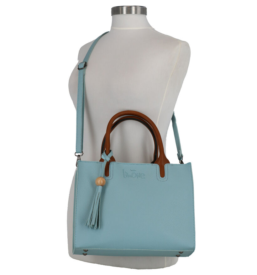 Via Limone Turquoise Handtas in leer (298967)