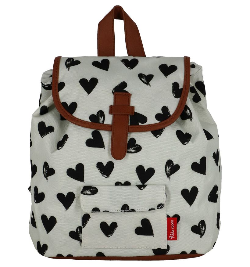 Witte Kinderrugzak met Hartjes Kidzroom in stof (249399)
