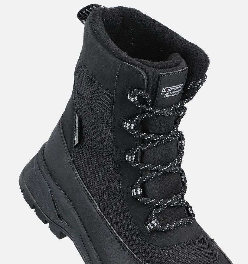 ICEPEAK Anaheim Ms Bottes de neige en Noir pour femmes (361868) - pour semelles orthopédiques