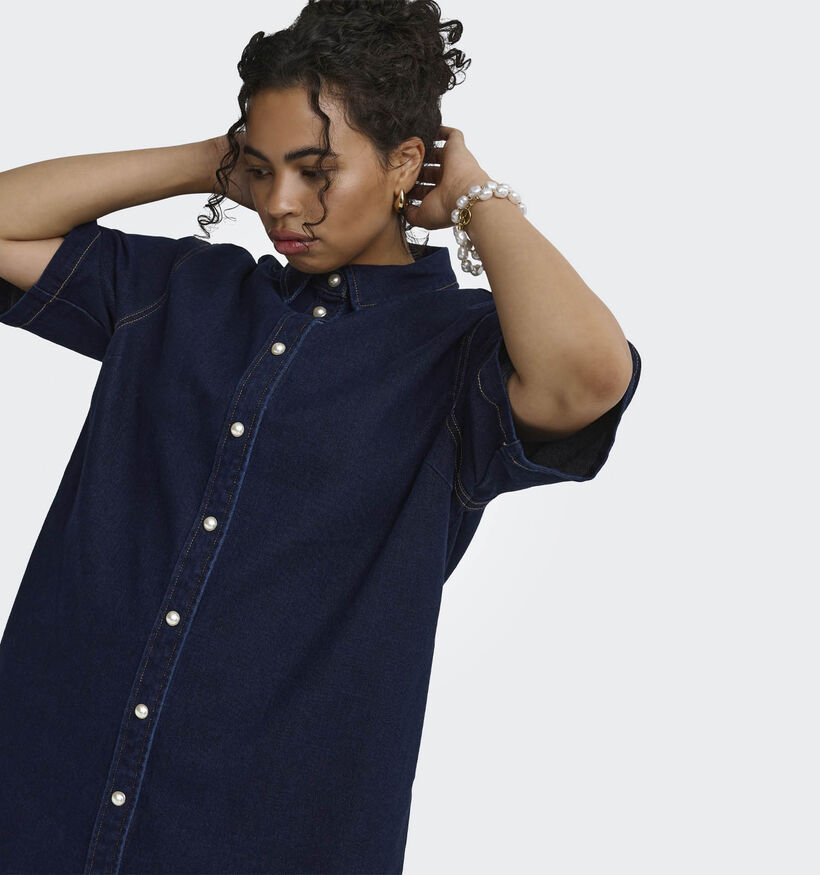 ONLY Carmakoma Madeline Robe mi-longue en Bleu fonc&eacute; pour femmes (381914)