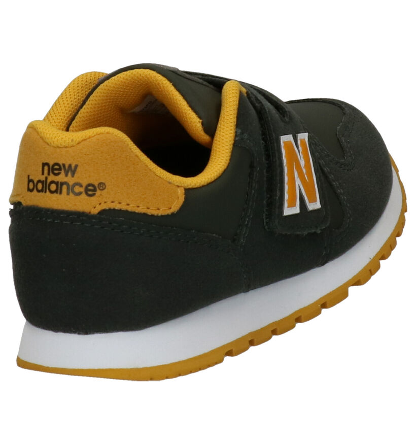 New Balance YV373 Baskets en Vert en simili cuir (253358)