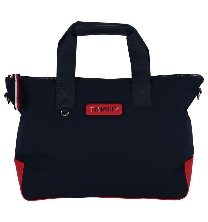 Blauwe Handtas Tommy Hilfiger Varsity Nylon Small Tote in stof (236887)