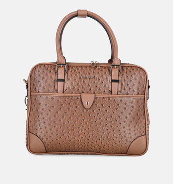 Sac ordinateur cognac