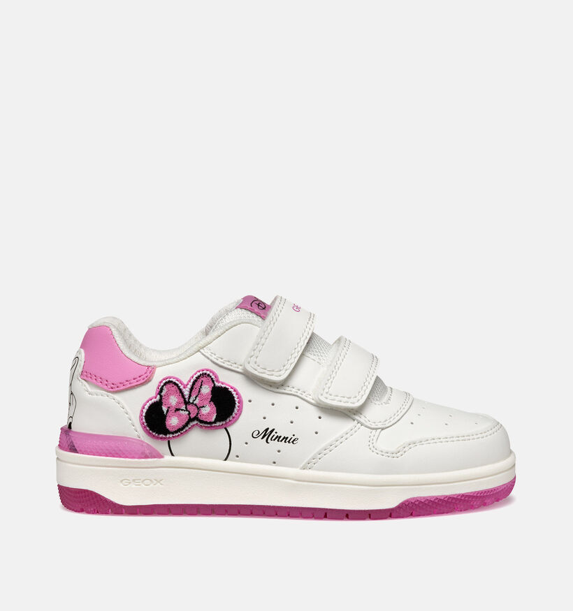 Geox Washiba Minnie Mouse Baskets en Blanc pour filles (356424) - pour semelles orthopédiques