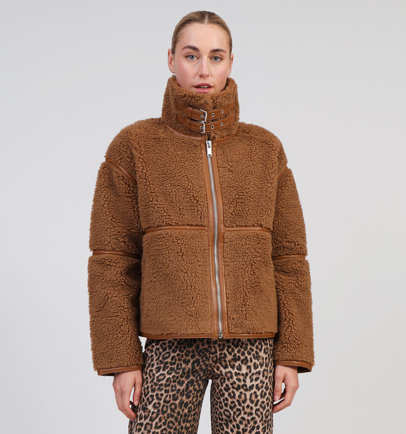 Vila Nimi Bruine Teddy jas voor dames (346103)