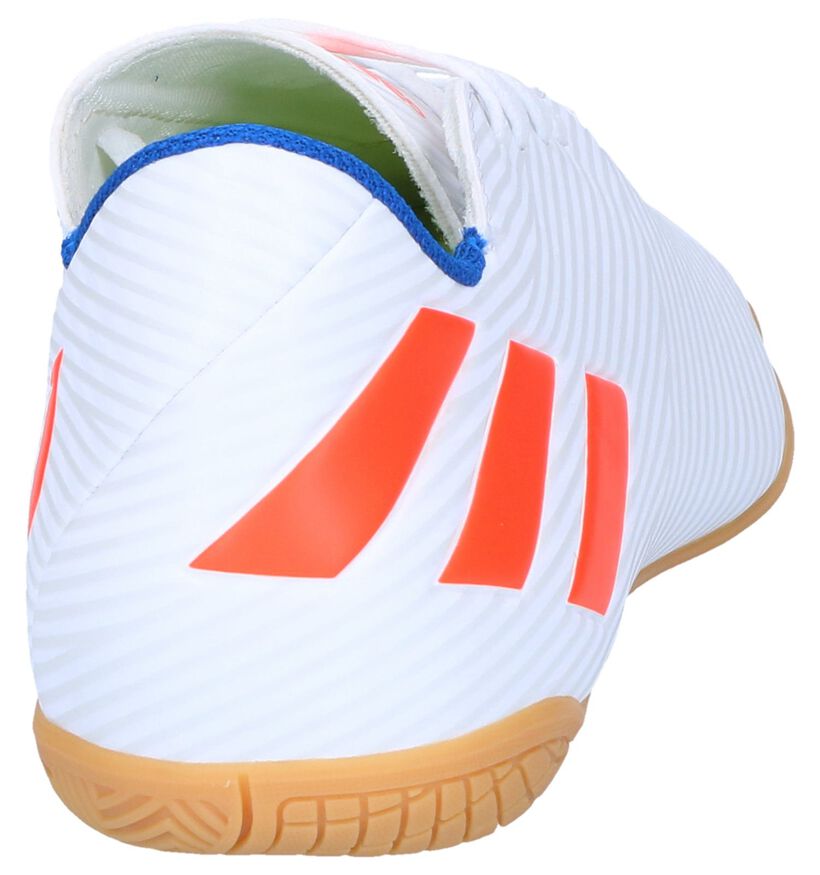 adidas Nemeziz Messi Chaussures de Foot pour Intérieur en blanc en simili cuir (251543)