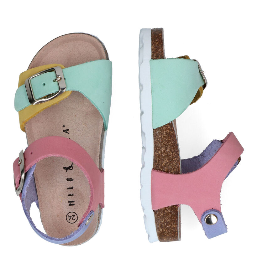 Milo & Mila Pastel Sandalen in nubuck (320204)