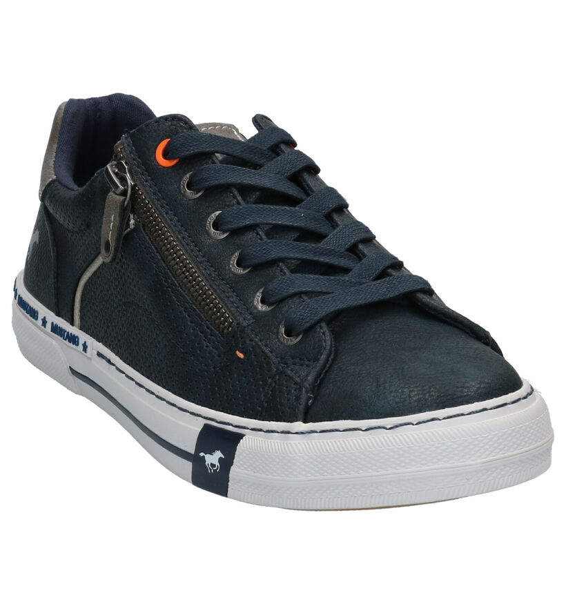 Mustang Chaussures basses en Bleu foncé en simili cuir (271185)