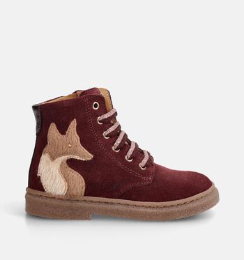 STONES and BONES High Boots Bordeaux/Grijs