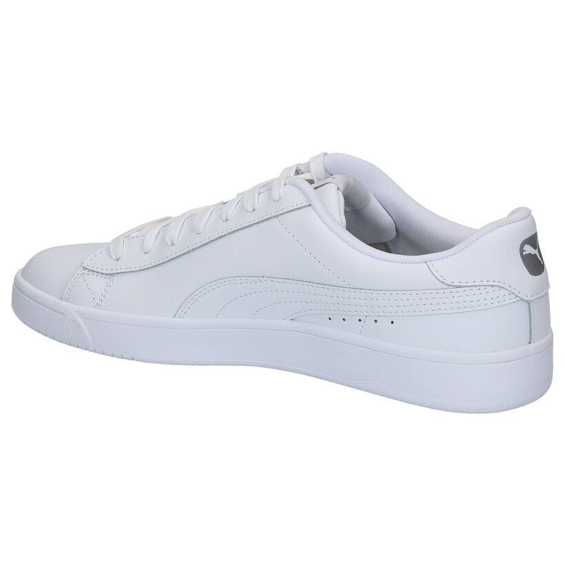 Puma Court Breaker Baskets en Blanc en cuir (265747)