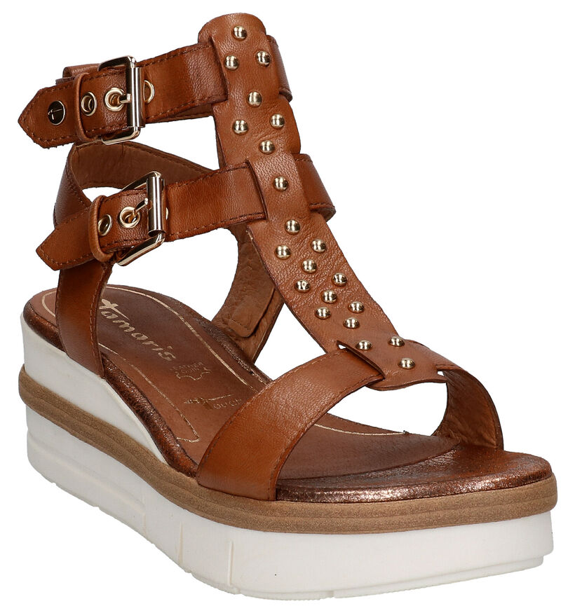 Tamaris TOUCH it Sandales en Cognac en cuir (270203)