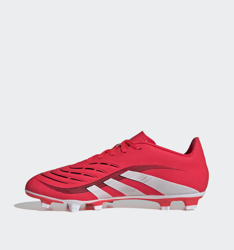 adidas Predator Club FG/MG Chaussures de foot en Rouge pour hommes (366391) - pour semelles orthopédiques