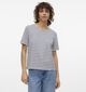 Vero Moda Abby Wit Gestreept T-shirt voor dames (352197)
