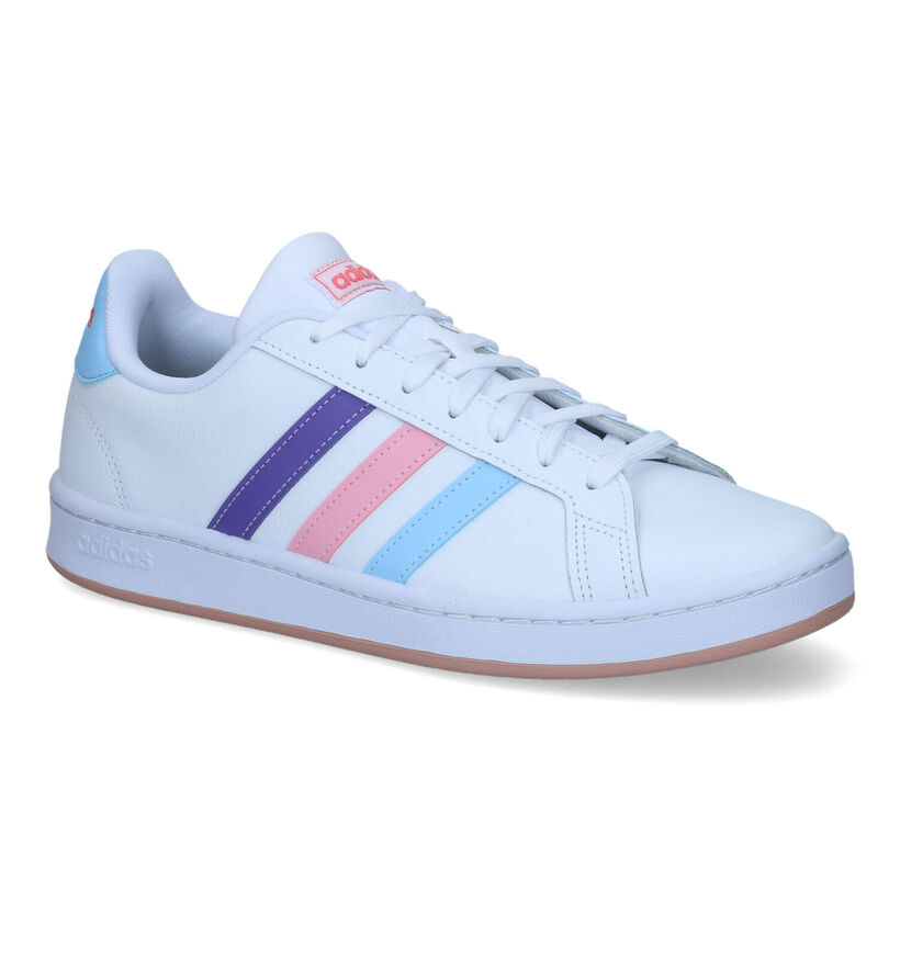 adidas Grand Court Baskets en Blanc pour hommes (308445)