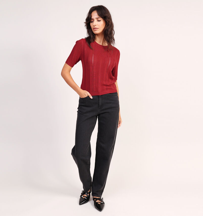 Vero Moda Mindy Bordeaux T-shirt voor dames (361246)