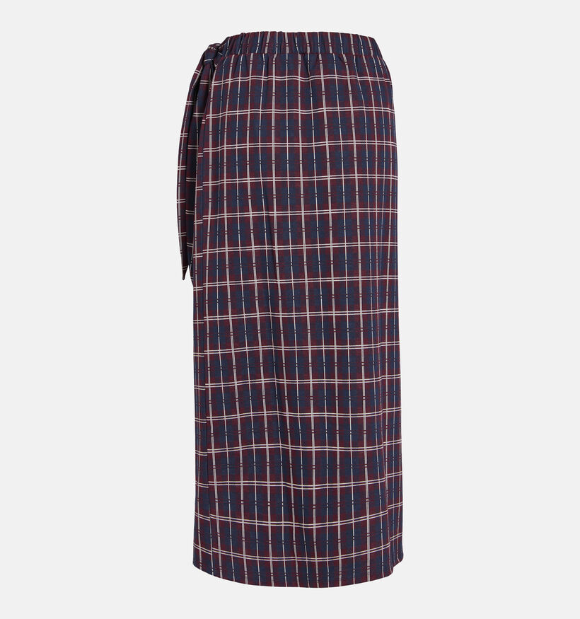 Vila Relle Checked Long Donkerblauwe Geruite Rok voor dames (382042)