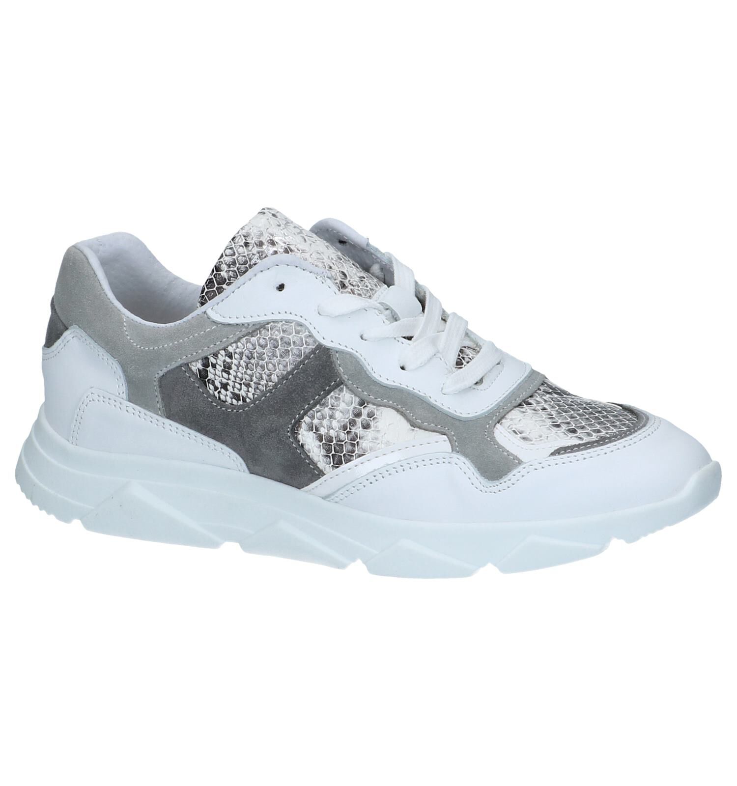 Witte Slangenprint Sneakers Tango Kady 1 Dames Sneakers Online op TORFS.BE