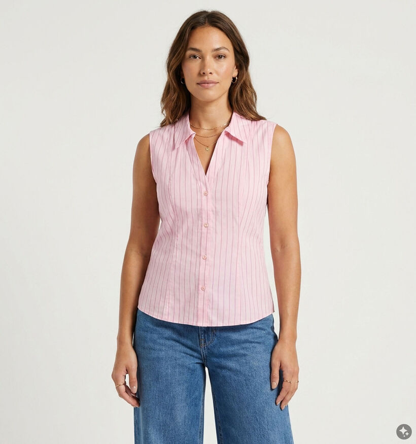 Vero Moda Friba Mouwloos Hemdje Roze voor dames (374954)