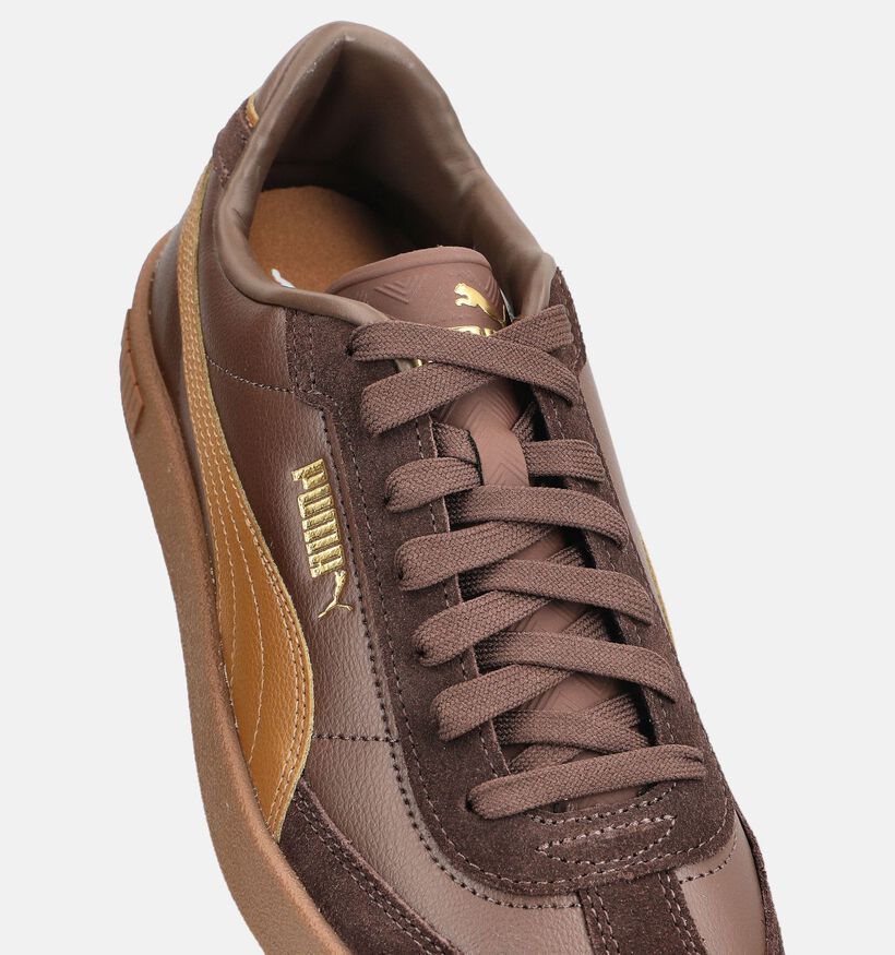 Puma Club II Era Donkerbruine Sneakers voor heren (375521) - geschikt voor steunzolen