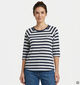 Elbsand Celin Blauwe T-shirt met Lange Mouwen voor dames (381270)