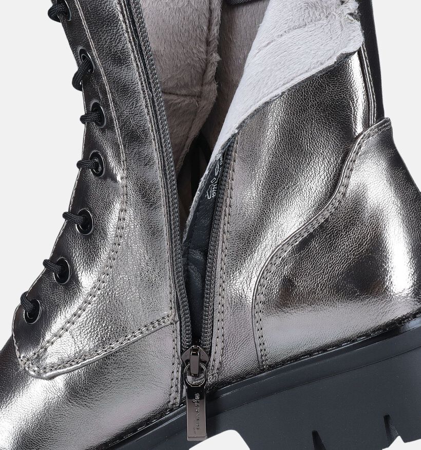 Tamaris Boots à lacets en Argent pour femmes (348900)